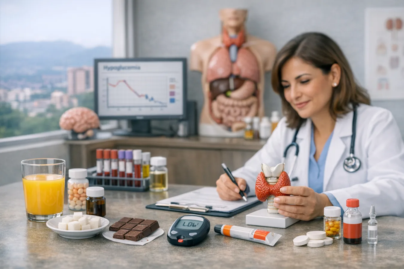 ¿Qué médico trata la hipoglucemia?